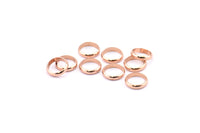 Rose Gold Spacer Bead, 50 Rose Gold Plated Brass Spacer Rondelle Beads (10x2.2mm) Brs 0043 A0432