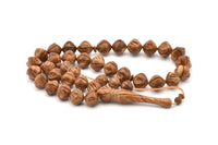 Organic Handcraft Kuka, 36 Kuka Beads, Wood Beads, Full Strand (11x10mm) TX1