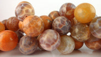 Crab Agate 14mm  Round Gemstone Beads-full Strand 15.5 Inches T090