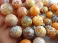 Crab Agate 14mm  Round Gemstone Beads-full Strand 15.5 Inches T024