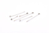 Silver Eye Pins, 12 Antique Silver Plated Brass Hammered Paddle Eye Pins Customize Size  (20-25-30-35-40-45-55-60mm) Bs-1215 H0728