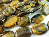 Tiger eye 25x18 mm  Gemstone Oval Beads 15.5 inches T016