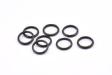 Black Rings - 24 Oxidized Brass Black Rings (10-11mm) A0234 S899