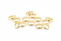 Gold Spacer Bead, 12 Gold Plated Brass Spacer Rondelle Beads (10x2.2mm) Brs 0043 A0432