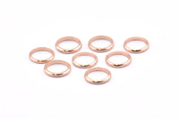 Rose Gold Spacer Beads, 12 Rose Gold Plated Brass Spacer Beads (11mm) A0234