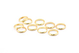 Gold Spacer Beads, 12 Gold Plated Brass Spacer Beads (11mm) A0234