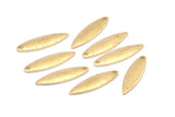 Brass Marquise Charm, 50 Raw Brass Tiny Marquise Charms, Earrings, Findings (17x5x0.80mm) D0778