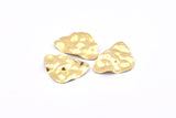 Brass Irregular Charm, 12 Raw Brass Irregular Shaped Charms With 1 Hole, Earrings, Pendants, Findings (30x22x0.80mm) D0691