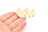 Brass Diamond Charm, 12 Raw Brass Diamond Charms With 1 Hole, Earrings, Findings (37x23x0.60mm) D0713