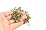Screw Eye Pin, 100 Antique Brass Screw Hook Eye Pins (8x4mm) A1050