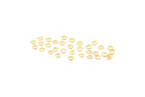Gold Jump Ring, 250 Gold Tone Brass Jump Rings (4x0.70mm) A0998