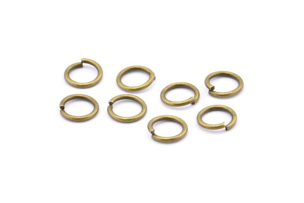9mm Jump Ring, 100 Antique Brass Jump Rings (9x1.2mm) A1009