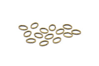 Oval Jump Ring, 100 Antique Brass Oval Jump Rings (7x5x0.9mm) A1068