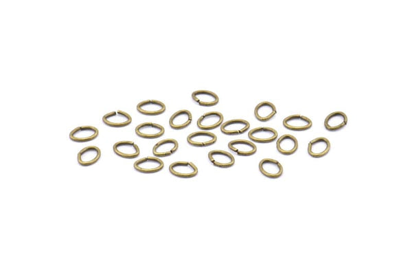 Oval Jump Ring, 250 Antique Brass Oval Jump Rings (5x4x0.7mm) A1056