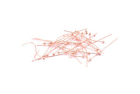 Rose Gold Pin, 100 Rose Gold Tone Brass Ball Head Pins (35x2x0.6mm) A1066