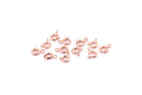 6mm Round Clasp, 50 Rose Gold Tone Brass Round Spring Ring Clasps, (6mm) A1035