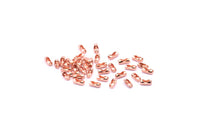 Ball Chain Connector, 100 Rose Gold Tone Brass Ball Chain Connector Clasps For 1.2mm To 1.5mm Ball Chain, Findings (6x2mm) A1085
