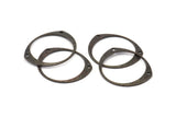 Black Circle Connector, 12 Oxidized Brass Black Textured Circle Connectors With 2 Holes (26x22x0.80mm) D0640 S931