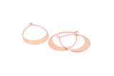Rose Gold Drop, 2 Rose Gold Plated Brass Textured Drop Shaped Charms With 1 Loop, Earrings, Pendants (49x36x0.8mm) D0607