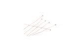 Rose Gold Pin, 50 Rose Gold Tone Brass Ball Head Pins (50x2x0.6mm) A1108
