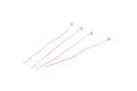 Rose Gold Pin, 50 Rose Gold Tone Brass Ball Head Pins (50x2x0.6mm) A1108