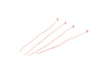 Rose Gold Pin, 50 Rose Gold Tone Brass Ball Head Pins (50x2x0.6mm) A1108