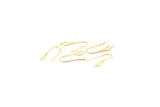 Gold Earring Hooks, 4 Gold Plated Earring Wires, Earring Hooks (25x7mm) X106