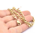 Brass Soldered Chain, Raw Brass Soldered Necklace Chain 18 Inches (5x14x5x7mm)  Z133