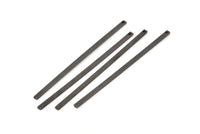 Black Bar Charms, 12 Oxidizd Black Brass Bars With 1 Hole (60x2x1mm) A0868 S935