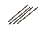 Black Bar Charms, 12 Oxidizd Black Brass Bars With 1 Hole (60x2x1mm) A0868 S935