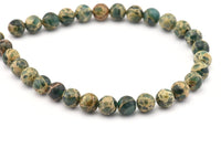 African Opal , Aqua Terra Jasper  8mm Gemstone Round Beads 16 inch Full Strand T098