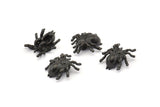 Black Spider Pendant, 6 Oxidized Black Brass Spider Bracelet Finding, Pendants, Necklace Findings (14x13mm) N0353 S910