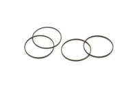 Siyah Daire Konnektörü, 50 Oksitlenmiş Siyah Pirinç Konnektör (18 mm) A0628 S128