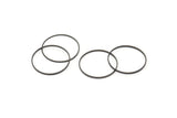 Siyah Daire Konnektörü, 50 Oksitlenmiş Siyah Pirinç Konnektör (18 mm) A0628 S128