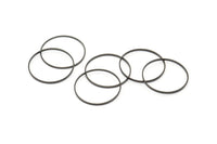 Siyah Daire Konnektörü, 50 Oksitlenmiş Siyah Pirinç Konnektör (18 mm) A0628 S128