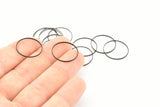 Siyah Daire Konnektörü, 50 Oksitlenmiş Siyah Pirinç Konnektör (18 mm) A0628 S128