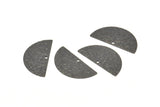 Semi Circle Charm, 12 Oxidized Black Brass Textured Half Moon Blanks With 1 Hole, Earrings, Pendants (25x12x0.60mm) D0794 S956