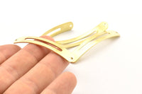Brass Bracelet Blank, 12 Raw Brass Bracelet Blanks with 2 holes (47x8x0.80mm) A1115