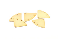 Gold Geometric Charm, 4 Gold Plated Brass Fan Connectors With 4 Holes, Earrings, Findings (18x26x0.60mm) D902 Q0777