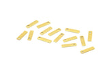 Tiny Rectangle Bar, 250 Raw Brass Rectangle Stamping Blanks with 1 Hole, Necklace Finding (10x2.5x0.40mm) A1120