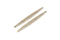 Silver Necklace Bar, 6 Antique Silver Plated Brass Textured Bar Charms With 1 Hole, Earrings, Pendants (62x6x1mm) D0697 H0808
