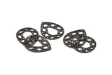 Black Drop Charm, 12 Oxidized Black Brass Drop Shaped Charms With 1 Hole, Pendants, Earrings, Findings (24x19x0.80mm) D851 S984