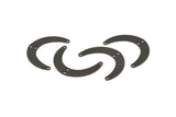 Black Moon Charm, 12 Oxidized Black Brass Crescent Moon Charms With 4 Holes, Connectors (28x19x0.60mm) D915 S989