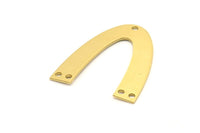 Brass Geometric Charm, 8 Raw Brass V Shaped Charms With 5 Holes, Pendants, Findings (28x24x0.70mm) A1165