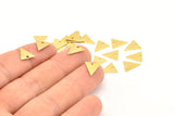 Pirinç Üçgen Charm 100 Ham Pirinç Üçgen Kolye, 1 Delikli, Charms (11x10mm) A1161
