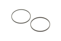 Siyah Daire Konnektörü, 50 Oksitlenmiş Siyah Pirinç Konnektör (18 mm) A0628 S128