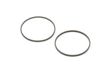 Siyah Daire Konnektörü, 50 Oksitlenmiş Siyah Pirinç Konnektör (18 mm) A0628 S128