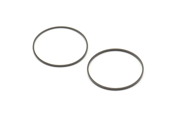 Siyah Daire Konnektörü, 50 Oksitlenmiş Siyah Pirinç Konnektör (18 mm) A0628 S128