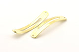 Brass Bracelet Blank, 12 Raw Brass Bracelet Blanks with 2 holes (47x8x0.80mm) A1115