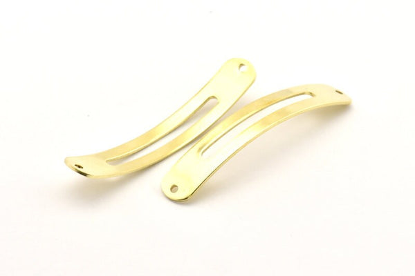 Brass Bracelet Blank, 12 Raw Brass Bracelet Blanks with 2 holes (47x8x0.80mm) A1115